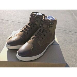 Royal Enfield Stelvio Brown Leather Motorcycle Riding Boots Mens US 10  NEW